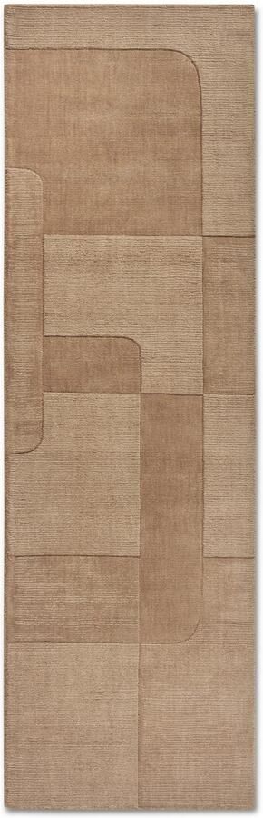 Villeroy & Boch Wollen kleed Charlotte Loper handgeweven wol natuur loper woonkamer geometrie - Foto 7