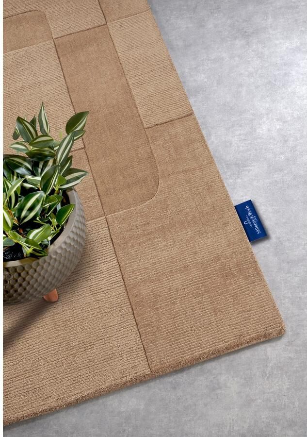 Villeroy & Boch Wollen kleed Charlotte Loper handgeweven wol natuur loper woonkamer geometrie - Foto 2