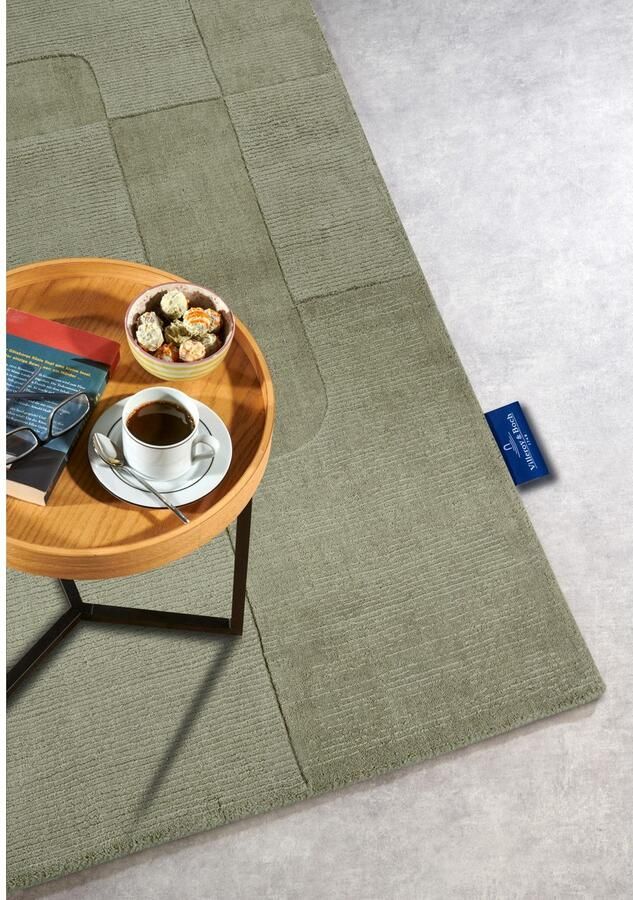 Villeroy & Boch Wollen kleed Charlotte Loper handgeweven wol natuur loper woonkamer geometrie - Foto 2