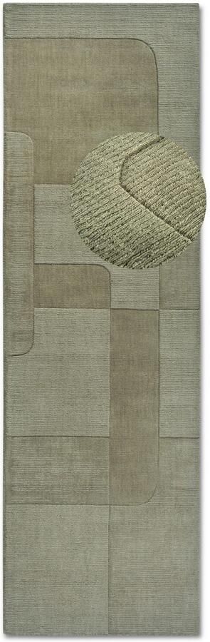 Villeroy & Boch Wollen kleed Charlotte Loper handgeweven wol natuur loper woonkamer geometrie - Foto 6