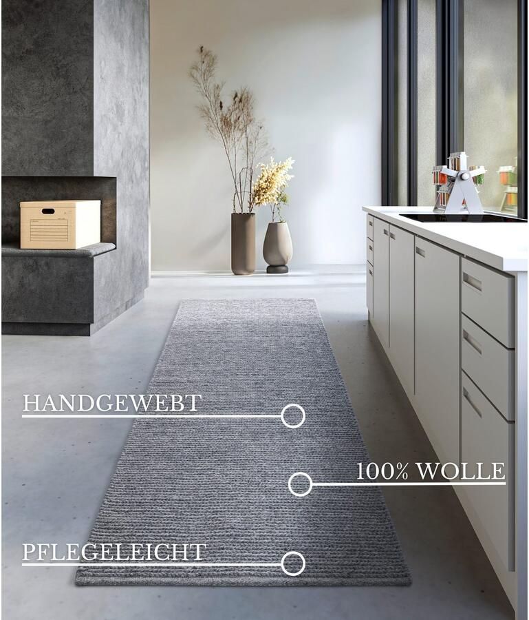 Villeroy & Boch Wollen kleed Francois in rond ovaal loper handgeweven wol woonkamer slaapkamer - Foto 9