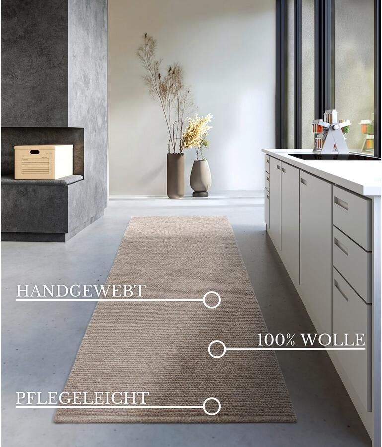 Villeroy & Boch Wollen kleed Francois in rond ovaal loper handgeweven wol woonkamer slaapkamer - Foto 9