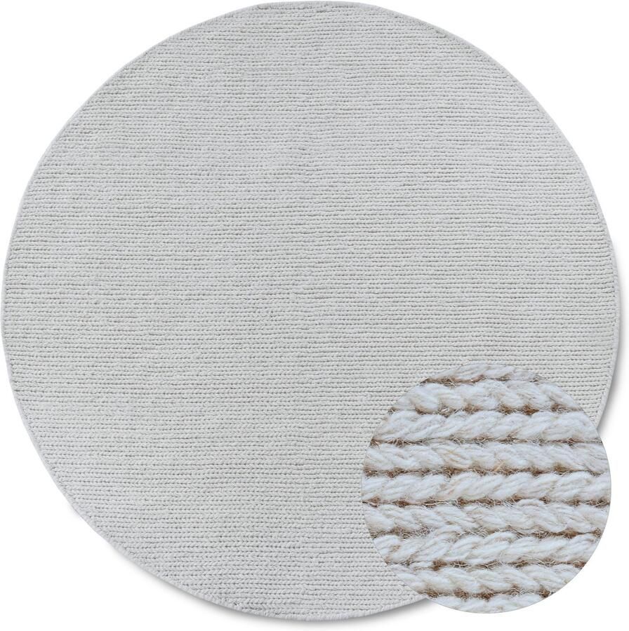 Villeroy & Boch Wollen kleed Francois in rond ovaal loper handgeweven wol woonkamer slaapkamer - Foto 3