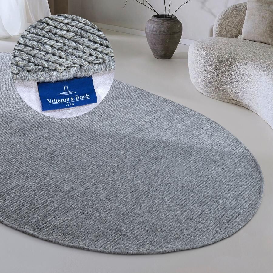 Villeroy & Boch Wollen kleed Francois in rond ovaal loper handgeweven wol woonkamer slaapkamer