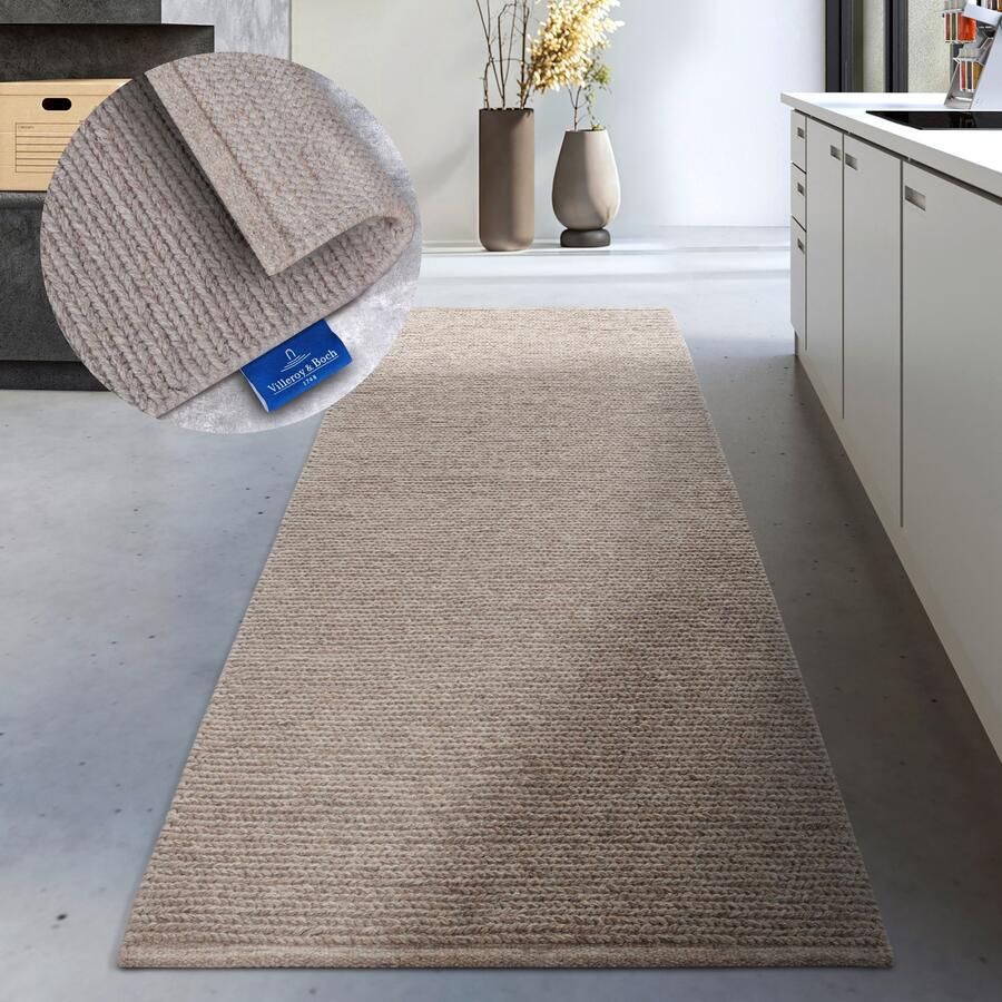 Villeroy & Boch Wollen kleed Francois in rond ovaal loper handgeweven wol woonkamer slaapkamer