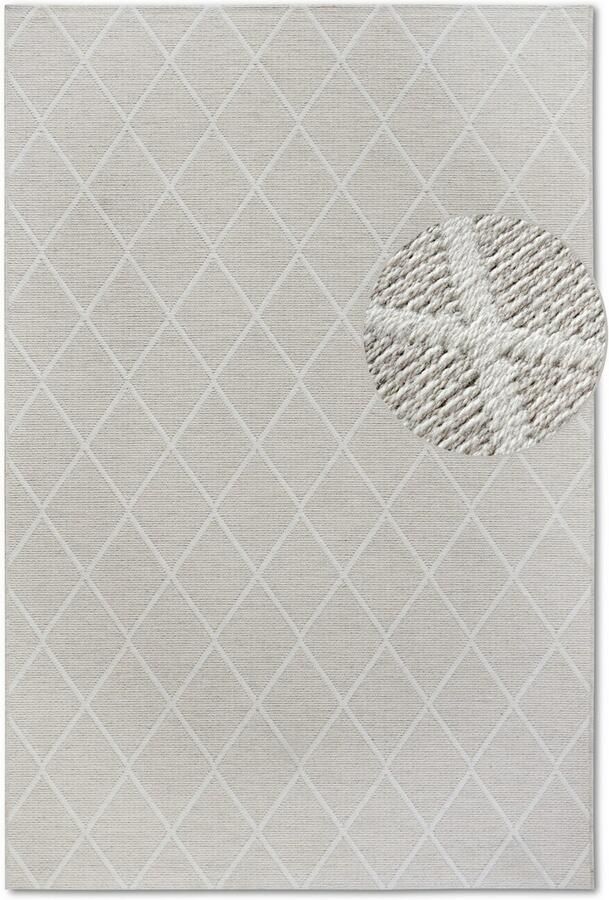 Villeroy & Boch Wollen kleed Maria Scheerwol wol natuur woonkamer slaapkamer boho scandi - Foto 6