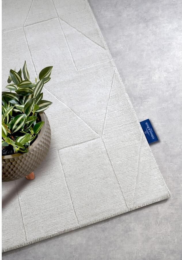 Villeroy & Boch Wollen kleed Ursule Loper handgeweven wol natuur woonkamer geometrie boho - Foto 2