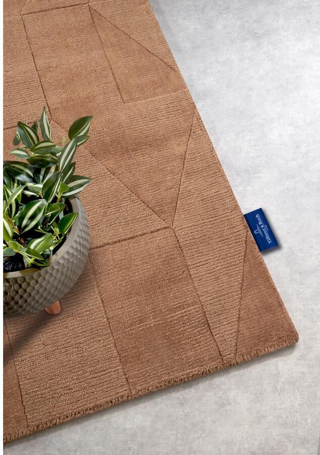 Villeroy & Boch Wollen kleed Ursule Loper handgeweven wol natuur woonkamer geometrie boho - Foto 3