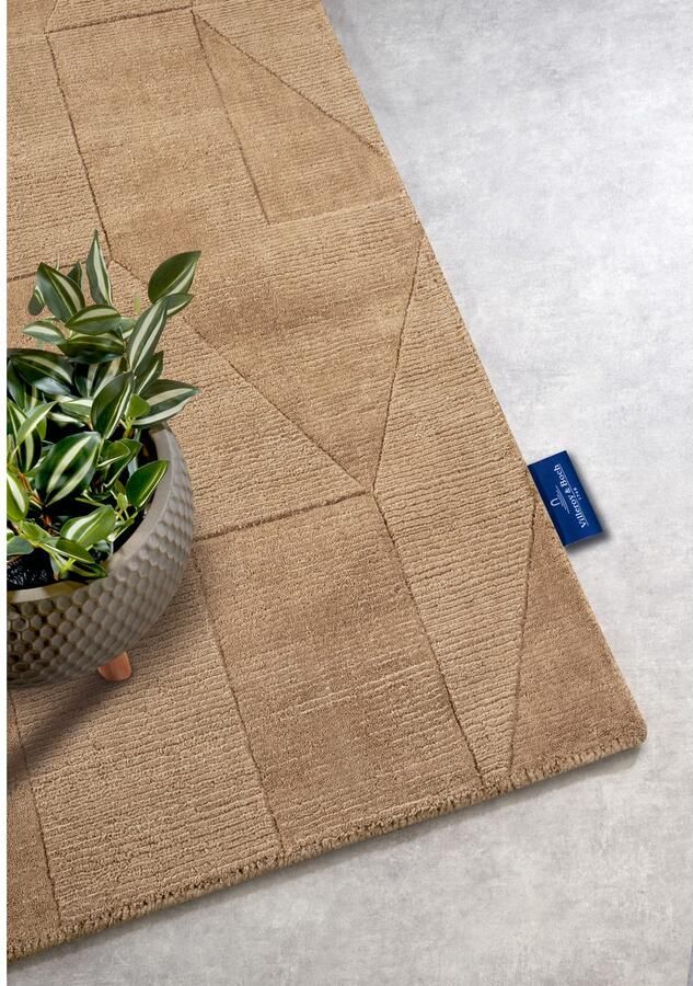 Villeroy & Boch Wollen kleed Ursule Loper handgeweven wol natuur woonkamer geometrie boho - Foto 2