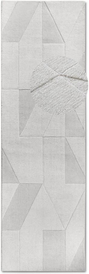 Villeroy & Boch Wollen kleed Ursule Loper handgeweven wol natuur woonkamer geometrie boho - Foto 6