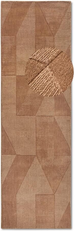 Villeroy & Boch Wollen kleed Ursule Loper handgeweven wol natuur woonkamer geometrie boho - Foto 7