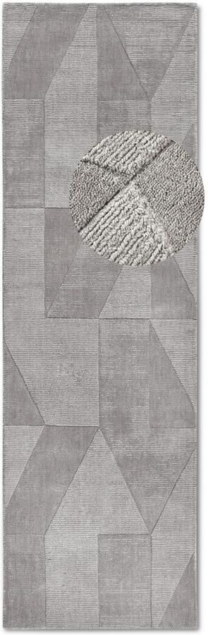 Villeroy & Boch Wollen kleed Ursule Loper handgeweven wol natuur woonkamer geometrie boho - Foto 6