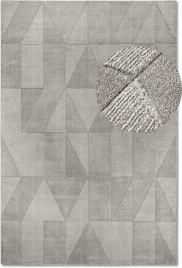 Villeroy & Boch Wollen kleed Ursule Loper handgeweven wol natuur woonkamer geometrie boho - Foto 6