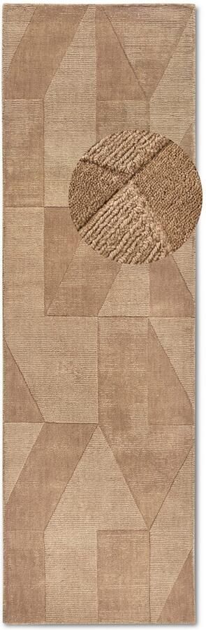 Villeroy & Boch Wollen kleed Ursule Loper handgeweven wol natuur woonkamer geometrie boho - Foto 6