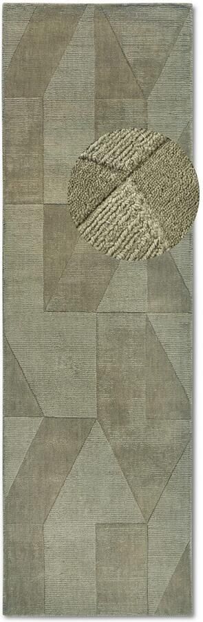 Villeroy & Boch Wollen kleed Ursule Loper handgeweven wol natuur woonkamer geometrie boho - Foto 6