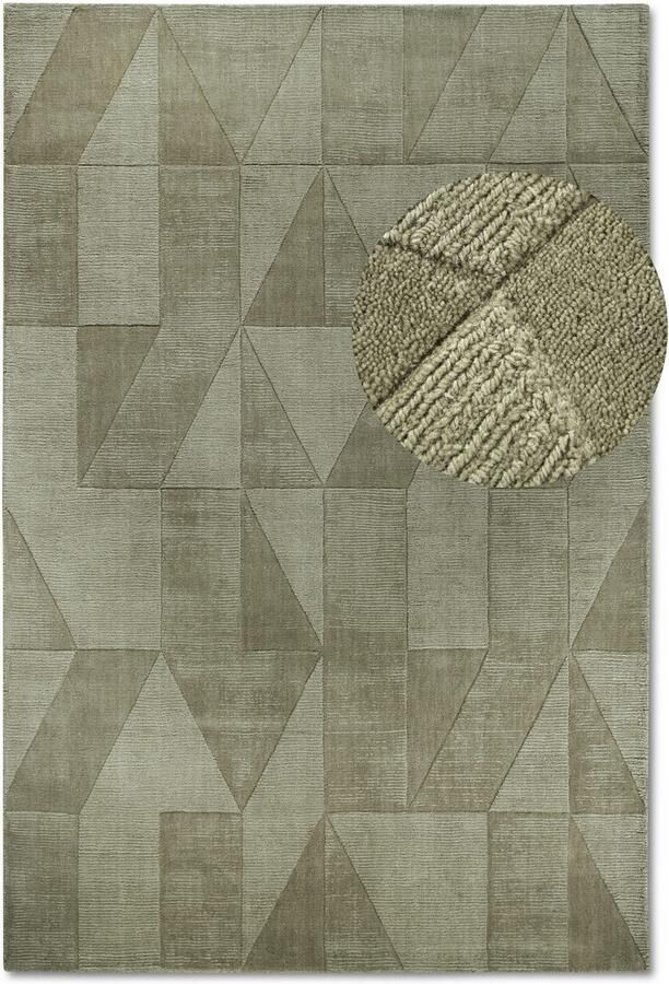 Villeroy & Boch Wollen kleed Ursule Loper handgeweven wol natuur woonkamer geometrie boho - Foto 6