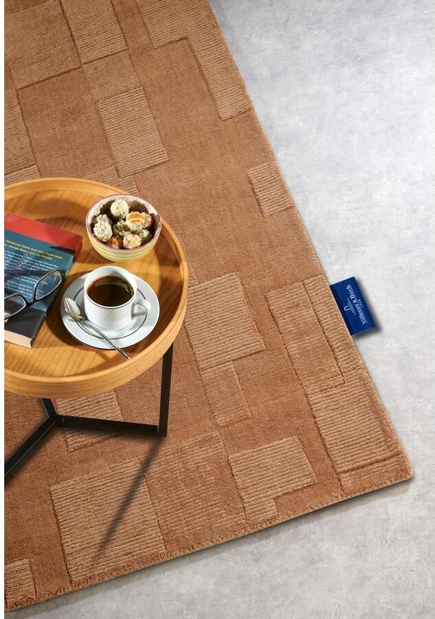 Villeroy & Boch Wollen kleed Wilhelmine Loper handgeweven wol natuur woonkamer geometrie boho - Foto 2