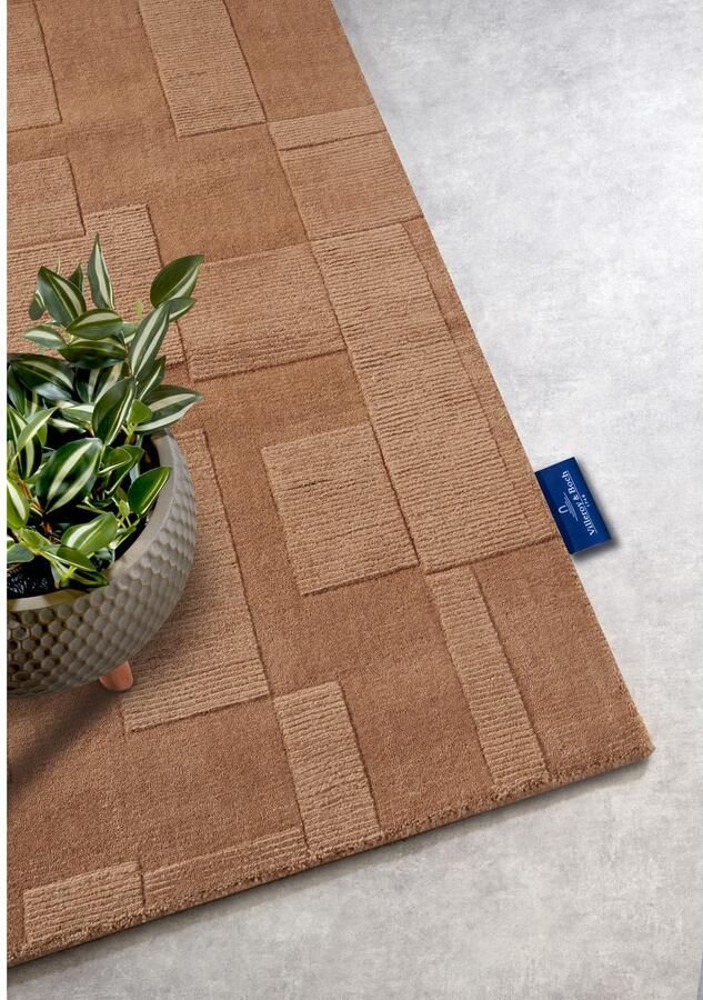 Villeroy & Boch Wollen kleed Wilhelmine Loper handgeweven wol natuur woonkamer geometrie boho - Foto 2