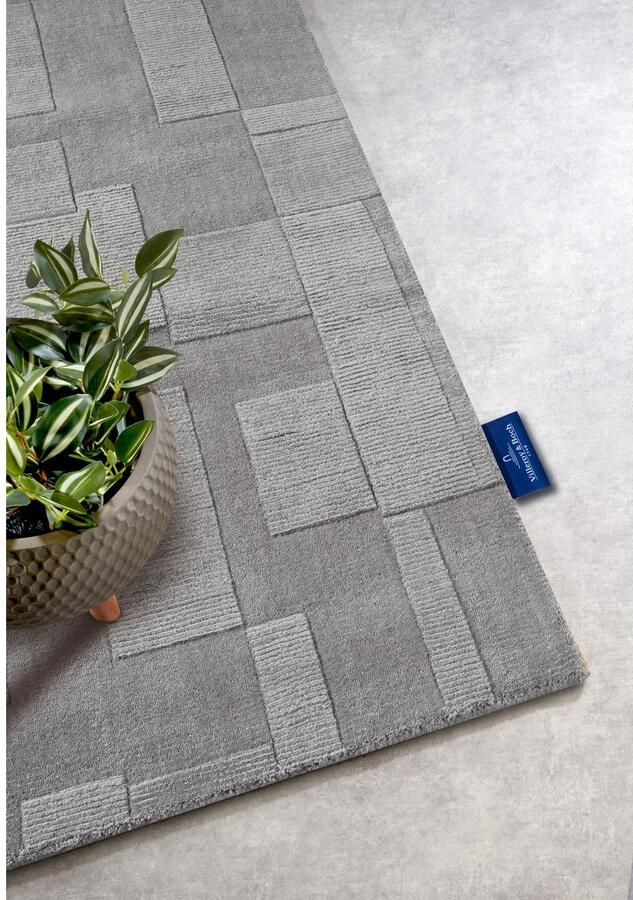 Villeroy & Boch Wollen kleed Wilhelmine Loper handgeweven wol natuur woonkamer geometrie boho - Foto 2