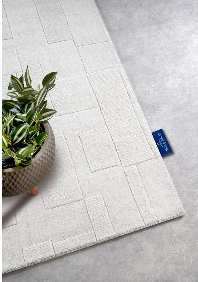 Villeroy & Boch Wollen kleed Wilhelmine Loper handgeweven wol natuur woonkamer geometrie boho - Foto 2