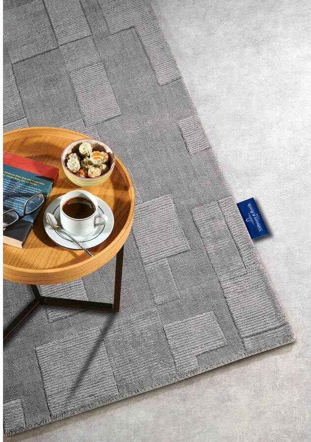 Villeroy & Boch Wollen kleed Wilhelmine Loper handgeweven wol natuur woonkamer geometrie boho - Foto 2