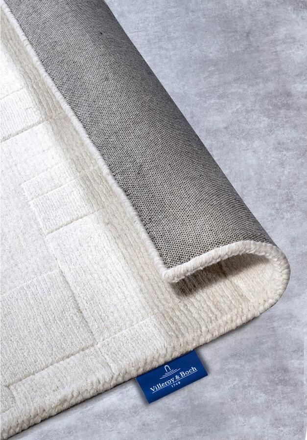 Villeroy & Boch Wollen kleed Wilhelmine Loper handgeweven wol natuur woonkamer geometrie boho - Foto 3