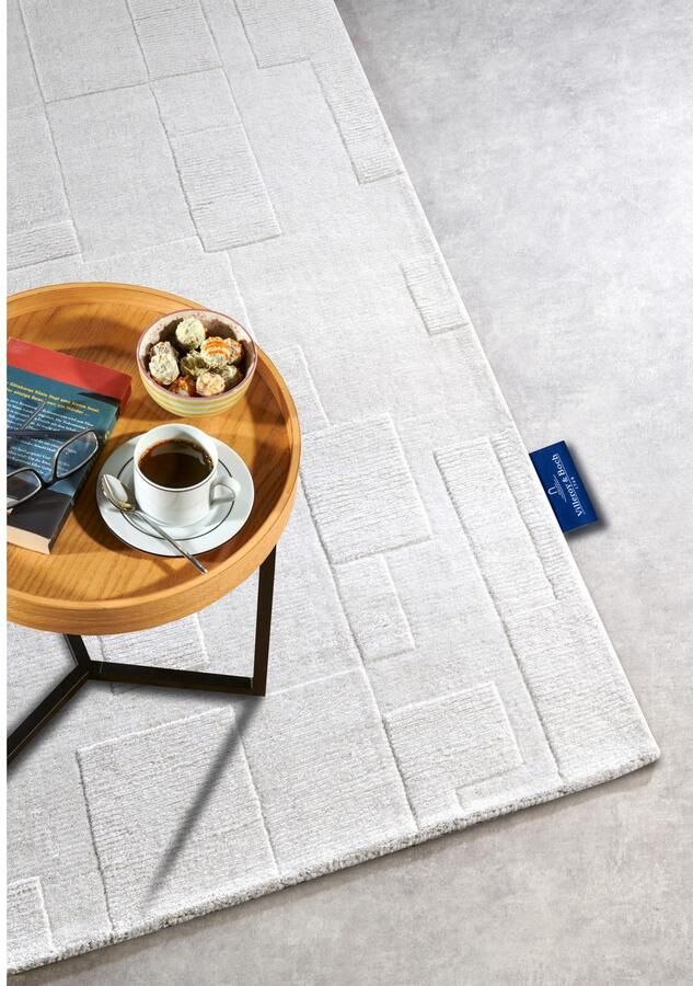 Villeroy & Boch Wollen kleed Wilhelmine Loper handgeweven wol natuur woonkamer geometrie boho - Foto 2