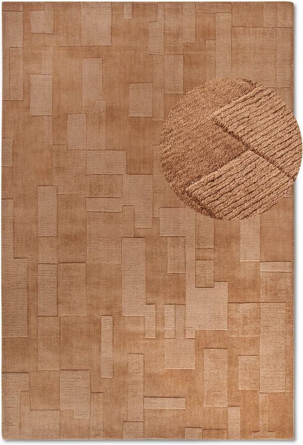 Villeroy & Boch Wollen kleed Wilhelmine Loper handgeweven wol natuur woonkamer geometrie boho - Foto 7