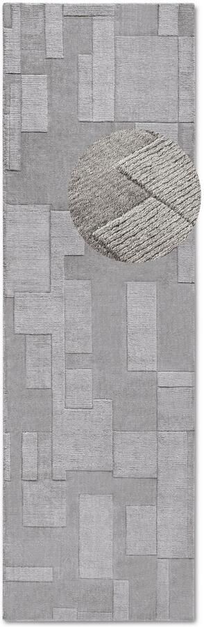 Villeroy & Boch Wollen kleed Wilhelmine Loper handgeweven wol natuur woonkamer geometrie boho - Foto 6