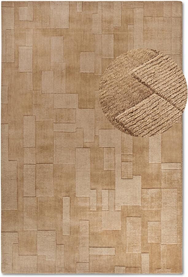 Villeroy & Boch Wollen kleed Wilhelmine Loper handgeweven wol natuur woonkamer geometrie boho - Foto 7