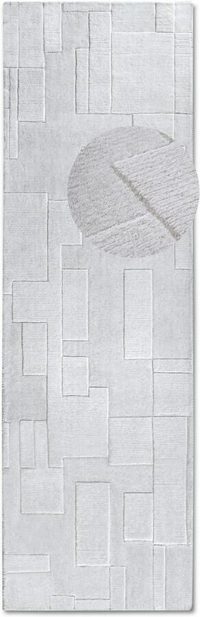 Villeroy & Boch Wollen kleed Wilhelmine Loper handgeweven wol natuur woonkamer geometrie boho - Foto 6