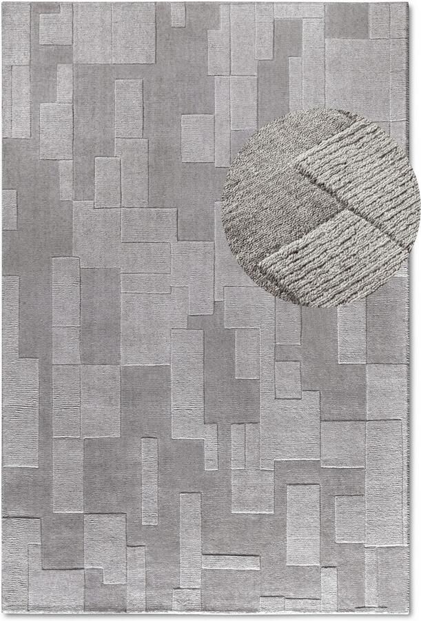 Villeroy & Boch Wollen kleed Wilhelmine Loper handgeweven wol natuur woonkamer geometrie boho - Foto 6