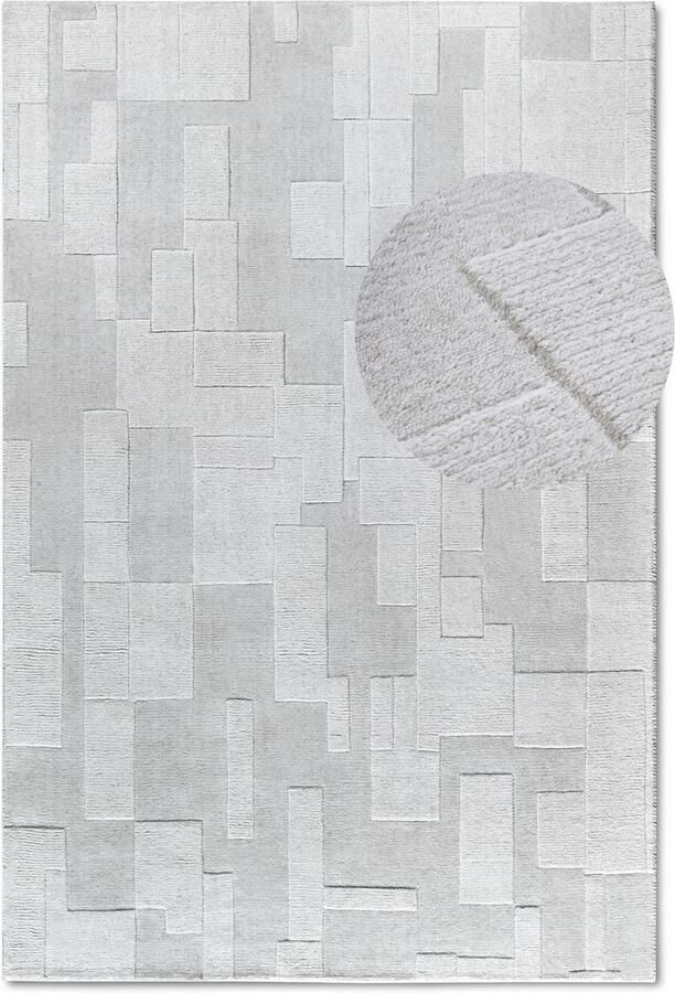 Villeroy & Boch Wollen kleed Wilhelmine Loper handgeweven wol natuur woonkamer geometrie boho - Foto 7