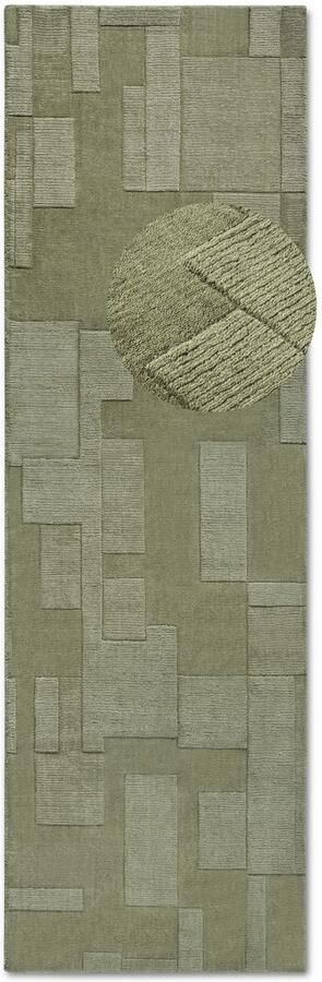 Villeroy & Boch Wollen kleed Wilhelmine Loper handgeweven wol natuur woonkamer geometrie boho - Foto 6