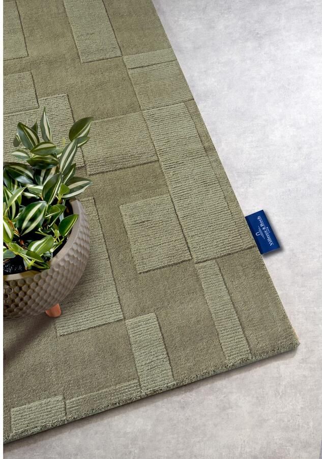 Villeroy & Boch Wollen kleed Wilhelmine Loper handgeweven wol natuur woonkamer geometrie boho - Foto 2