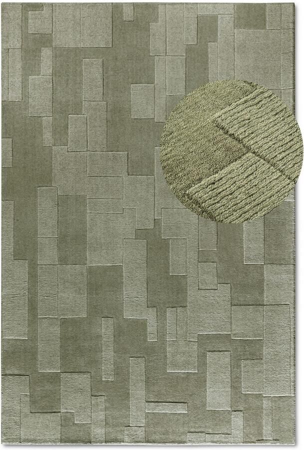 Villeroy & Boch Wollen kleed Wilhelmine Loper handgeweven wol natuur woonkamer geometrie boho - Foto 6