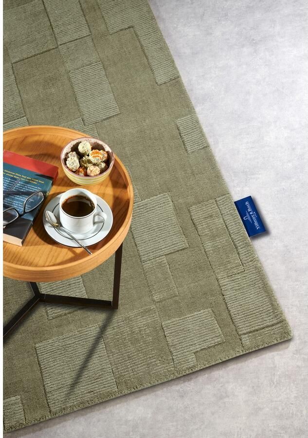 Villeroy & Boch Wollen kleed Wilhelmine Loper handgeweven wol natuur woonkamer geometrie boho - Foto 2