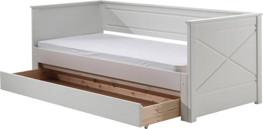 Vipack Bed Pino Hoogslaper LF 90x200 cm uittrekbar tot 180x200 cm uitvoering wit gelakt - Foto 7