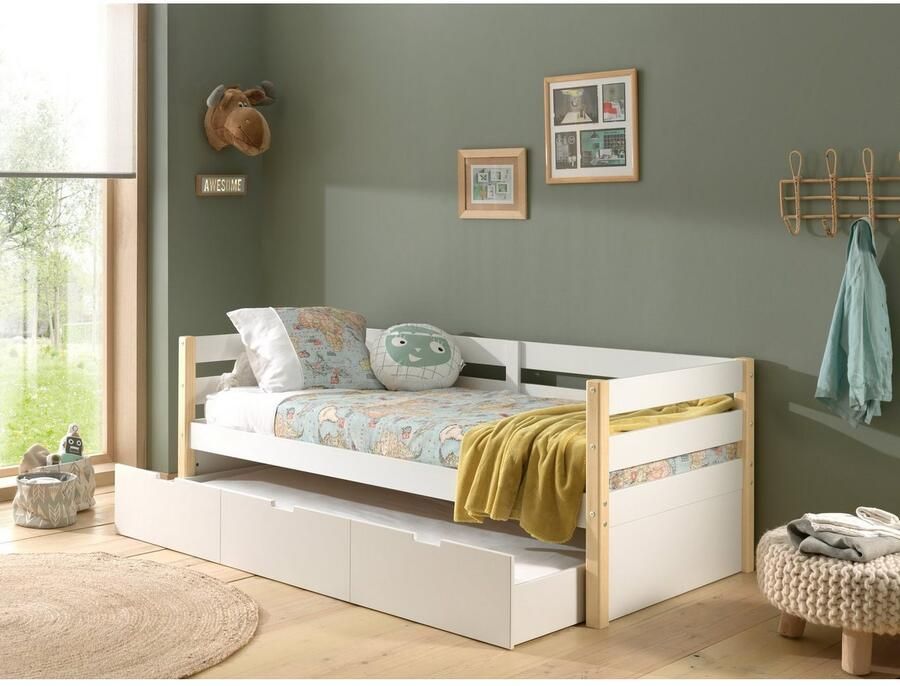 Vipack 1-persoonsledikant Magrit stapelbed met zijbouw ligoppervlak 90 x 200 cm - Foto 4