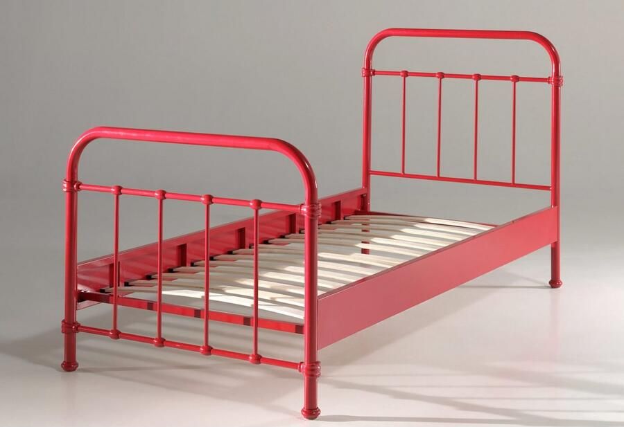 Vipack 1-persoonsledikant New York bedframe metaal poedergecoat in tijdloos ontwerp - Foto 3