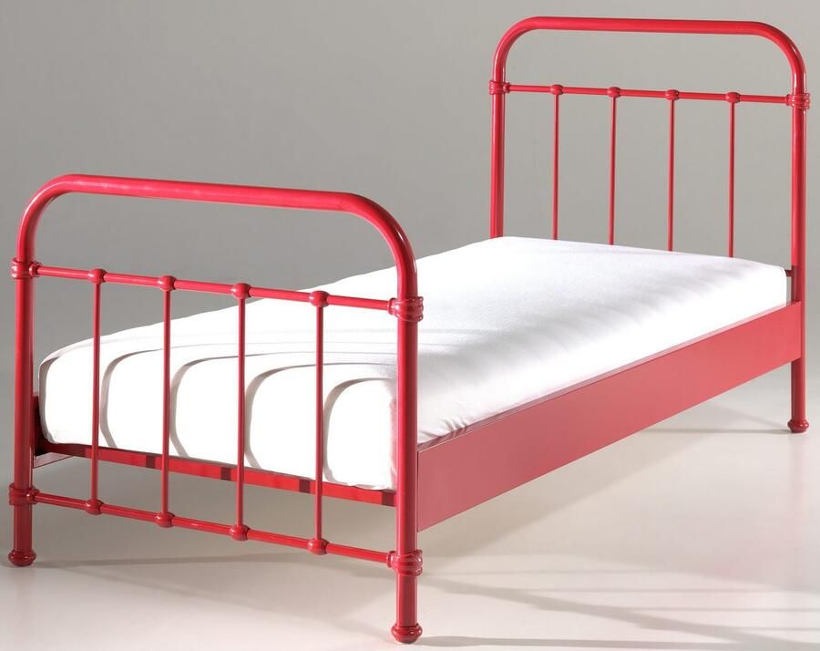 Vipack 1-persoonsledikant New York bedframe metaal poedergecoat in tijdloos ontwerp