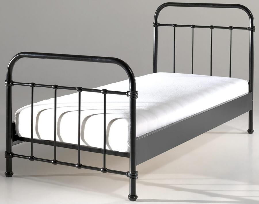 Vipack 1-persoonsledikant New York bedframe metaal poedergecoat in tijdloos ontwerp