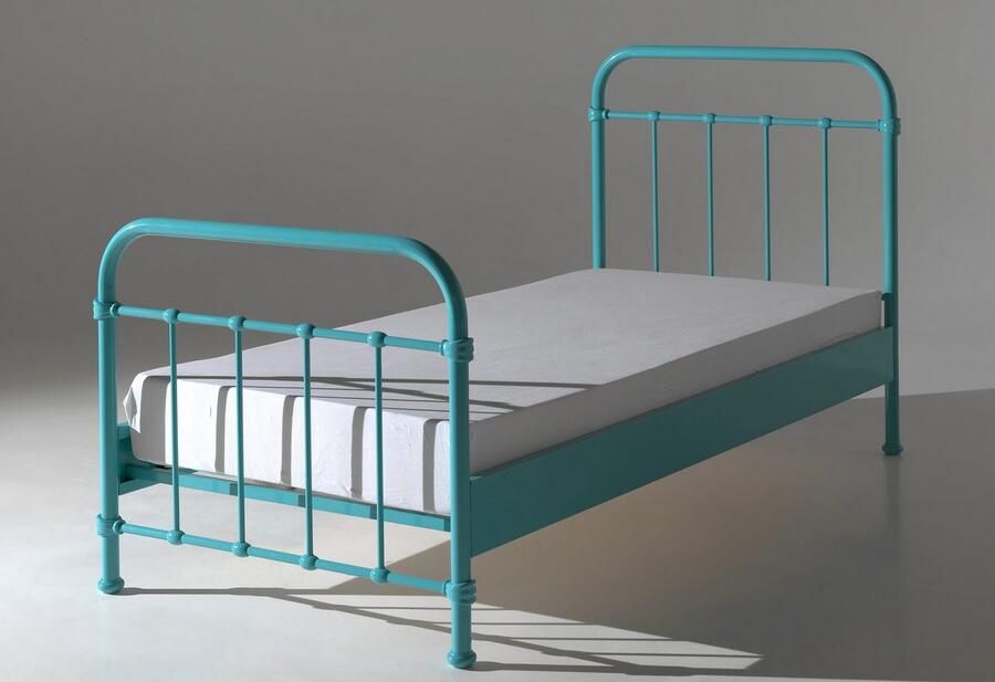 Vipack 1-persoonsledikant New York bedframe metaal poedergecoat in tijdloos ontwerp - Foto 3