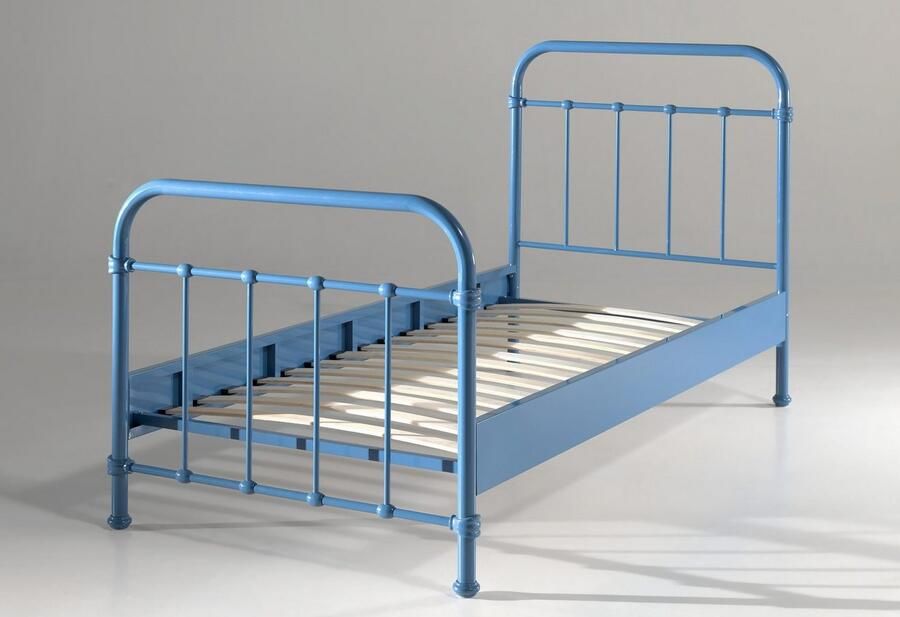 Vipack 1-persoonsledikant New York bedframe metaal poedergecoat in tijdloos ontwerp - Foto 3