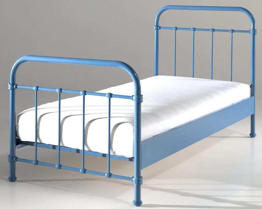 Vipack 1-persoonsledikant New York bedframe metaal poedergecoat in tijdloos ontwerp - Foto 2