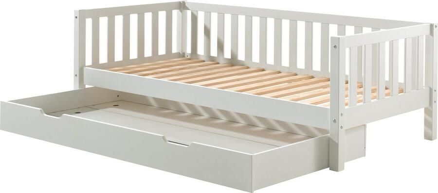 Vipack 1-persoonsledikant Sprossenomranding massief dennenhout stevig gebouwd en tijdloos design - Foto 6