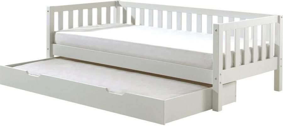 Vipack 1-persoonsledikant Sprossenomranding massief dennenhout stevig gebouwd en tijdloos design - Foto 5