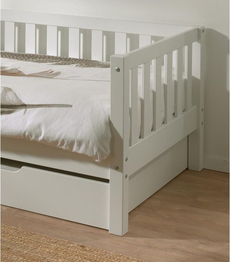 Vipack 1-persoonsledikant Sprossenomranding massief dennenhout stevig gebouwd en tijdloos design