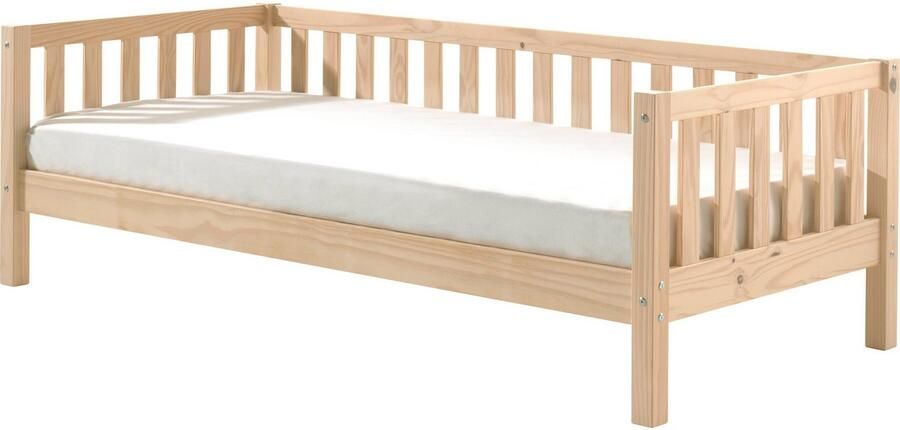 Vipack EMOB Kajuitbed Friedrich 211 2 x 98 2 x 68 cm Dennenhout Milky Pine-design Houten kinderbedden Bruin Hout Houten kinderbedden Eenpersoons Kajuitbed Op voorraad - Foto 4