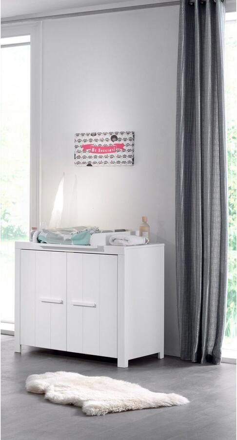 Vipack Aankleedkussen Erik passend bij de Erik commode hoogwaardig MDF Binnenafmeting voor verschoonmat B: 50 4xH: 8 8xD: 74 cm wit gelakt - Foto 3